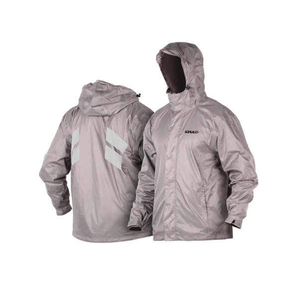Shad 100% Waterproof Silver Rain Jacket - Medium